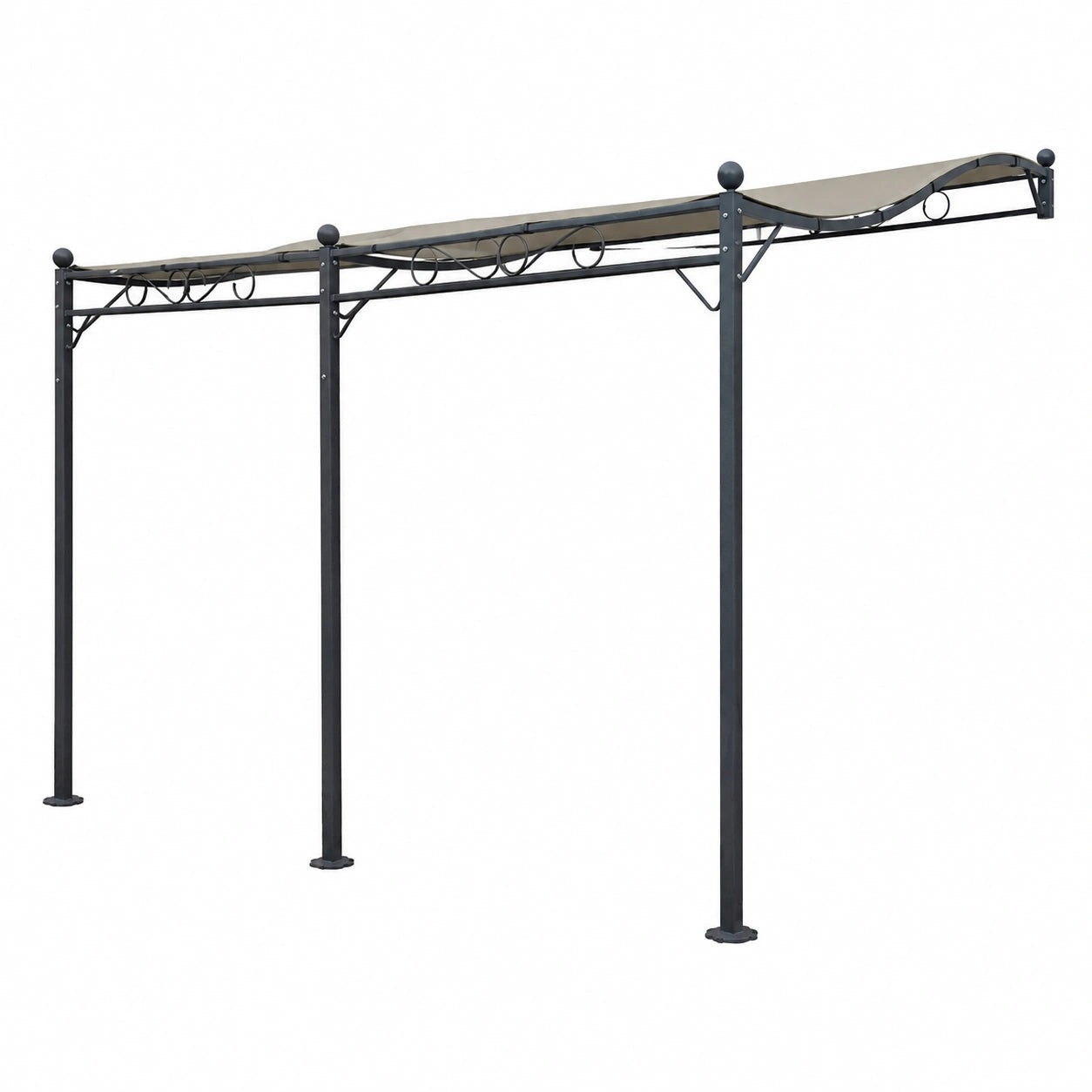 Pergola da Parete in Acciaio Epoxy 3x4m per Esterni