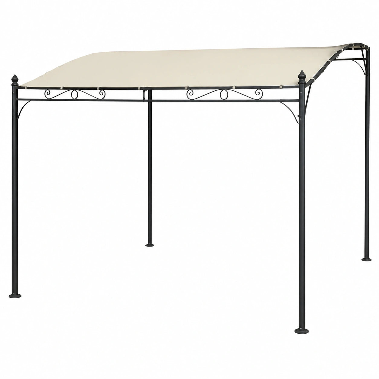 Gazebo da Parete 3x2,5 mt con Copertura Impermeabile Beige