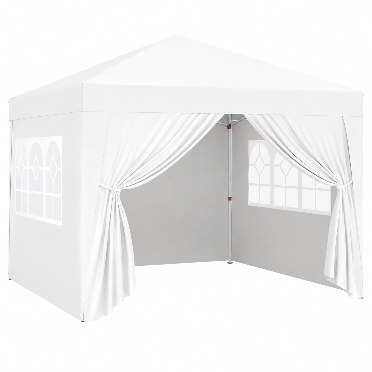 Gazebo Pieghevole Impermeabile da Giardino 3x3m con Altezza Regolabile e Pareti Laterali