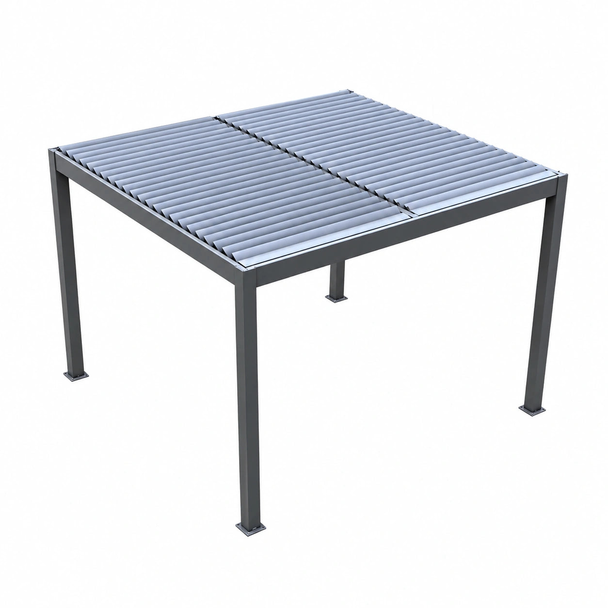 PERGOLA IN ALLUMINIO CON LAMELLE ORIENTABILI 3x4 m GRIGIA