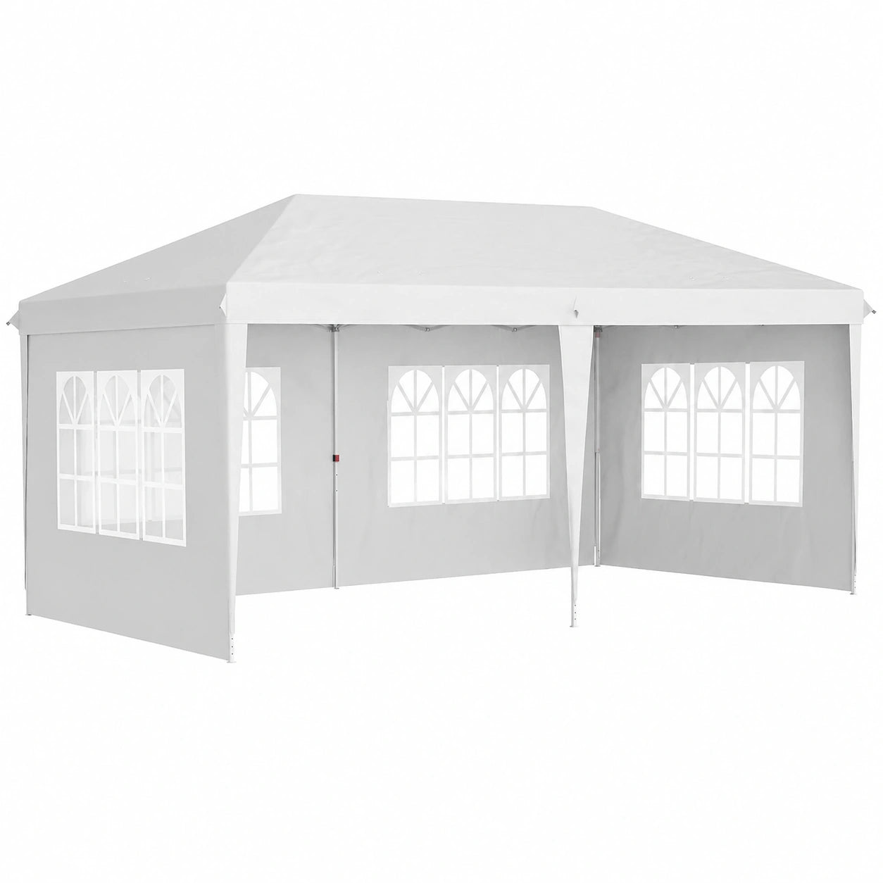 Gazebo Pieghevole 6x3m con Altezza Regolabile e Pareti Removibili