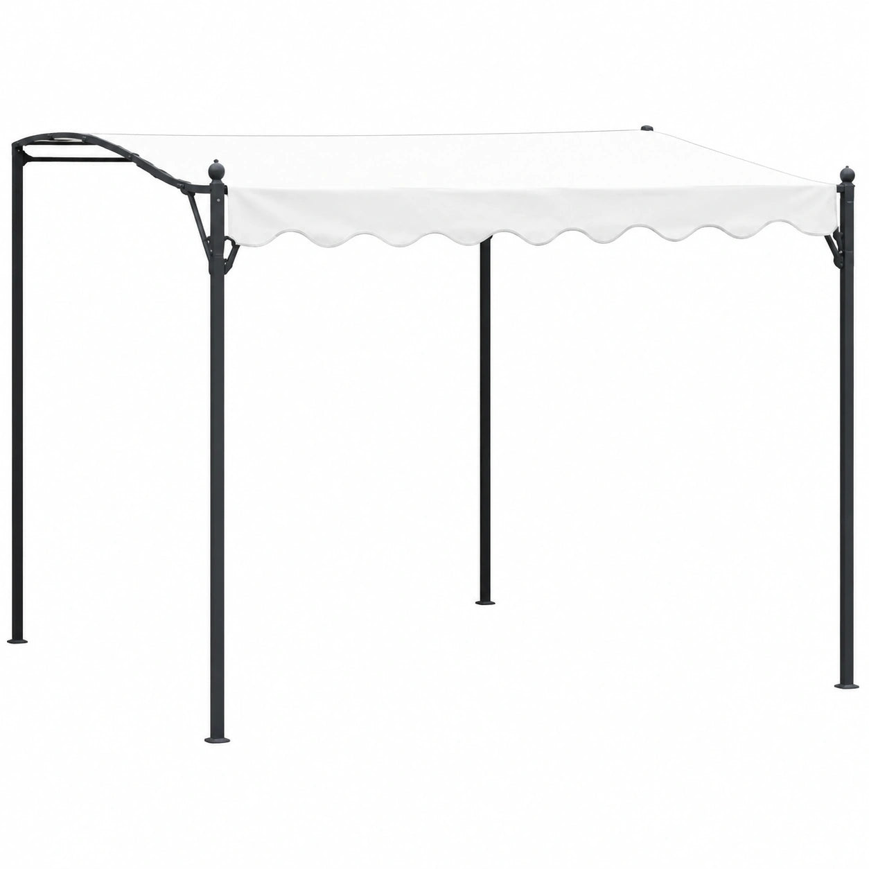 Gazebo in Ferro Verniciato 2x3m, Bianco, per Esterni