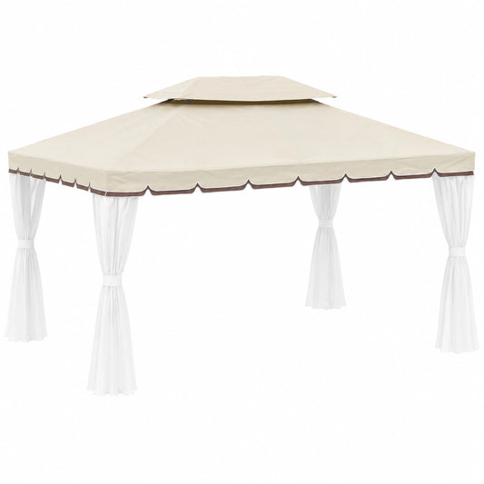 Copertura di Ricambio per Gazebo 3x4m San Marco, Bianco/Ecrù 380 gr