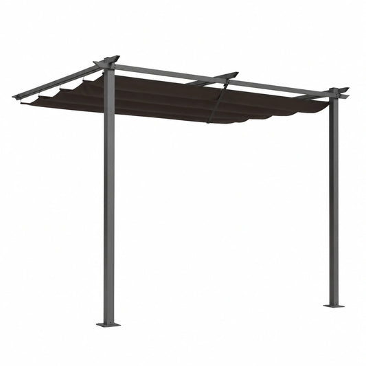 Gazebo con Copertura Retrattile 3x4 m in Grigio Antracite