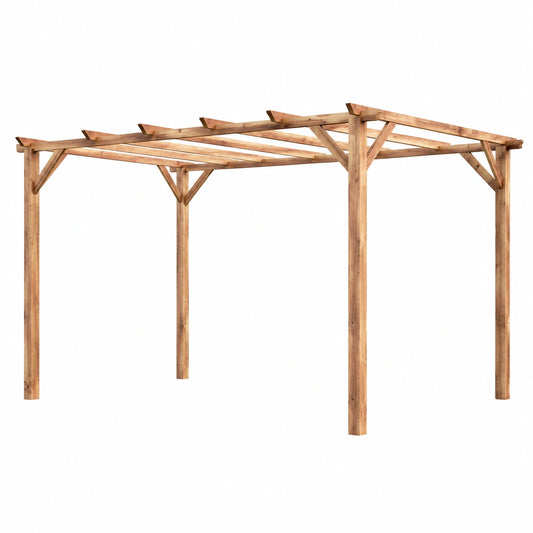 Pergolato in Legno 3x4m per Giardino con Protezione Solare