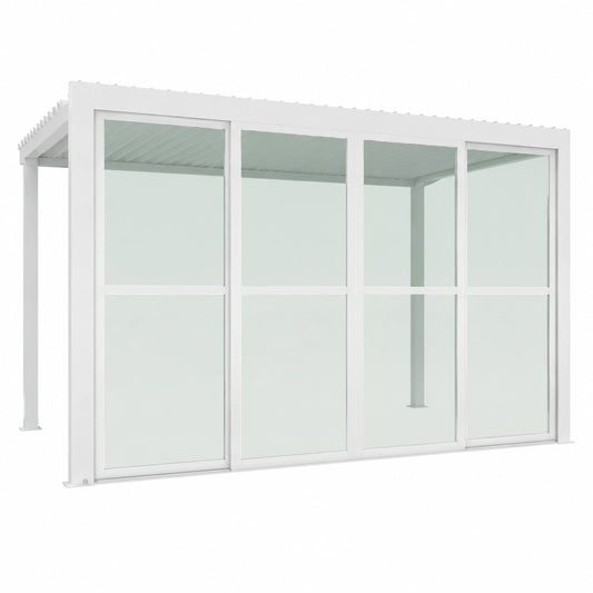 Pannello Laterale in Policarbonato per Pergola Bioclimatica, 370x3x238 cm, Bianco