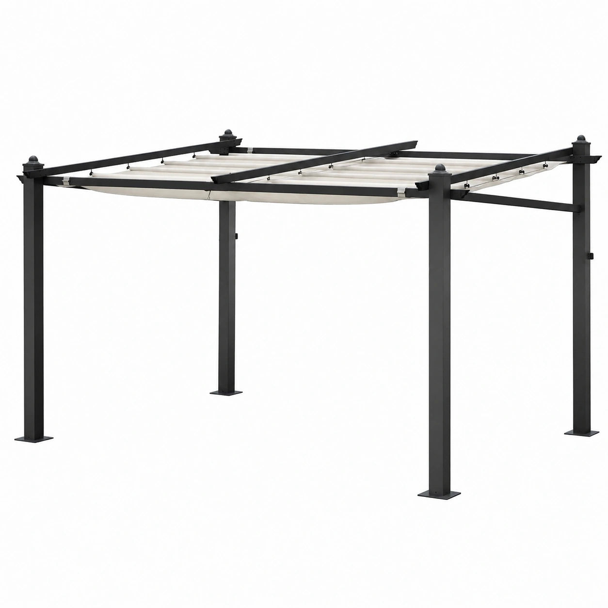 Pergolato da Giardino Fréjus 3x4 m Beige in Alluminio