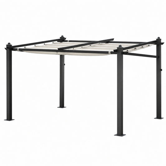 Pergolato da Giardino Fréjus 3x4 m Beige in Alluminio