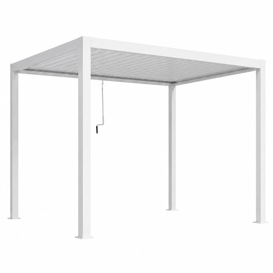 Gazebo Bioclimatico 3x4m con Lamelle Regolabili e Struttura Resistente in Alluminio