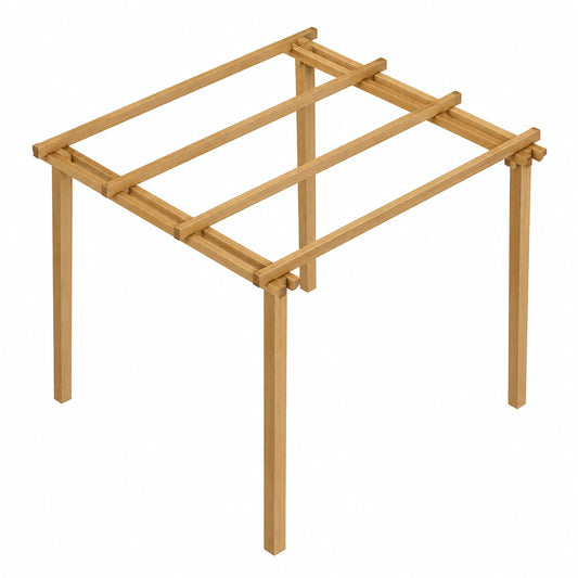 Gazebo in Legno di Pino Impregnato 300x300 cm per Giardino, Design Personalizzabile