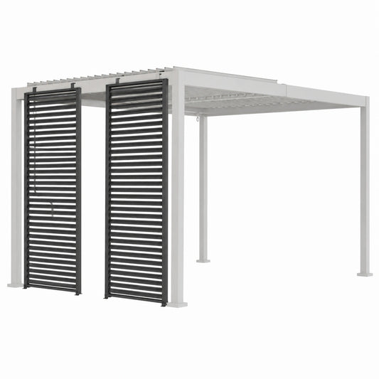 IDMarket - Coppia di Persiane Modulari per Pergola in Grigio Antracite
