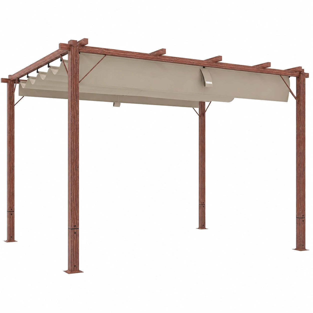 Pergola da Giardino 3x4 m in Alluminio con Tetto Retrattile UV30+