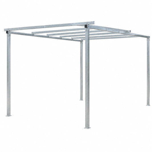 Pergola in Ferro Zincato per Giardino e Terrazzo - Design Resistente ed Elegante, Struttura 2.5x2.5 m