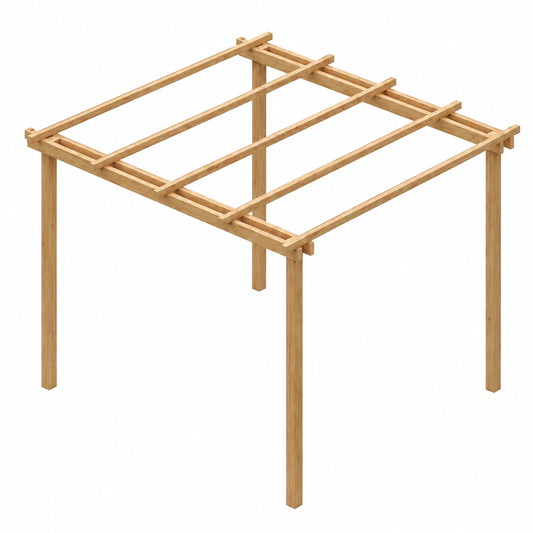 Gazebo da Giardino in Legno Trattato, 240x240 cm, Personalizzabile